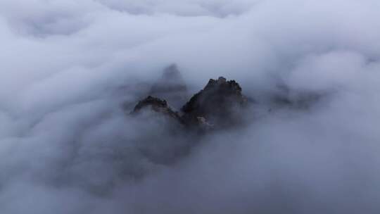 平顶山尧山雪后云海