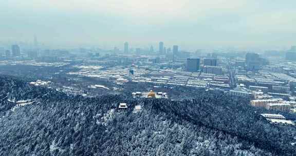 千佛山雪景航拍