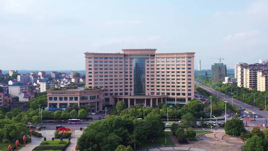 实拍江西省吉安县城区吉安国际酒店视频素材模板下载