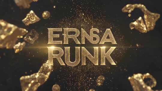 金色粒子特效文字展示素材