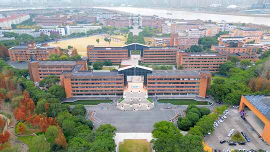 浙江省宁波大学航拍风光