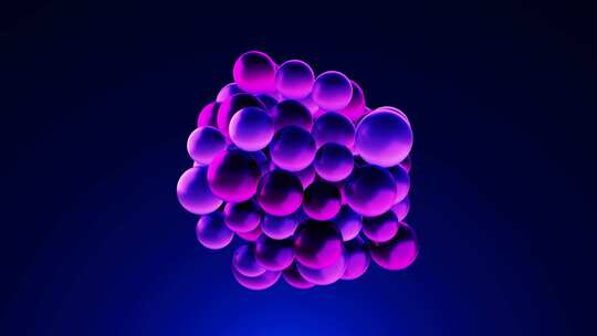 3D有机球体形状碰撞-运动图形背景