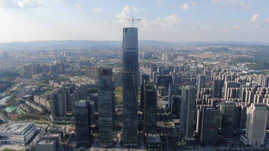 贵州第一高楼贵阳金融中心航拍