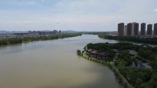 江西抚州梦湖景区航拍