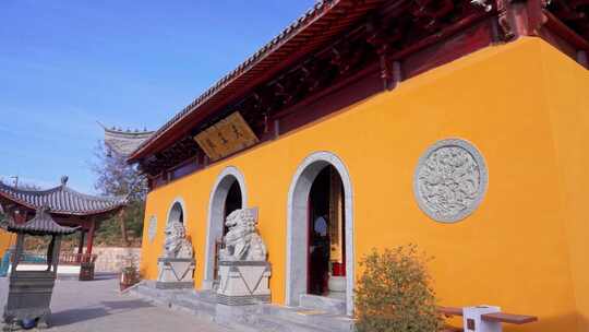 杭州湘湖先照寺寺庙建筑风景