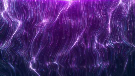 紫色的线条流淌而下