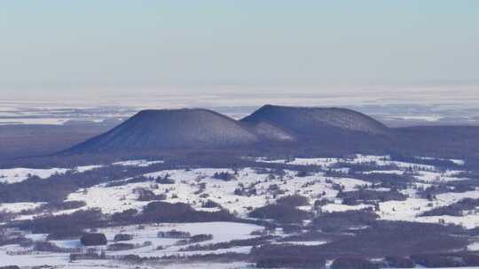 五大连池冬季火山航拍