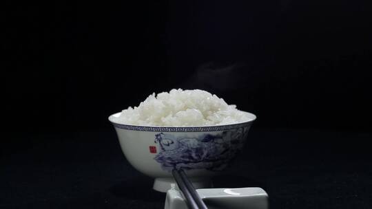 一碗米饭 cooked rice视频素材模板下载