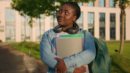 肖像非裔美国女性女学生青少年研究大学学院