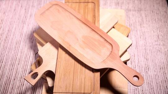 【镜头合集】各种木质的菜板案板