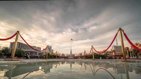 大气八一广场日出视频