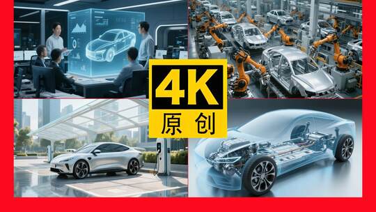 汽车工业自动化生产线高清在线视频素材下载