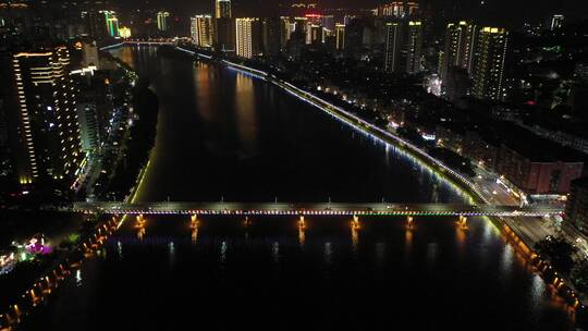 泉州夜景航拍晋江夜景安溪夜景唯美城市夜景