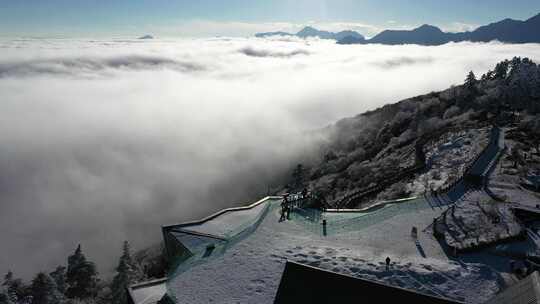 雪山雪景航拍