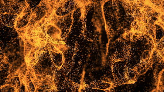 金色粒子火焰燃烧唯美舞动动态视频素材