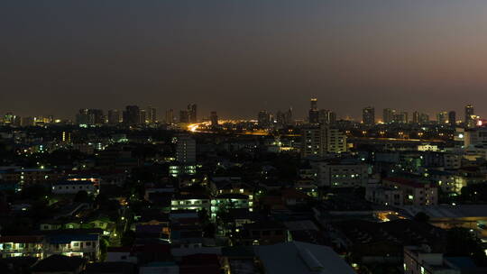 城市夜晚延时景观