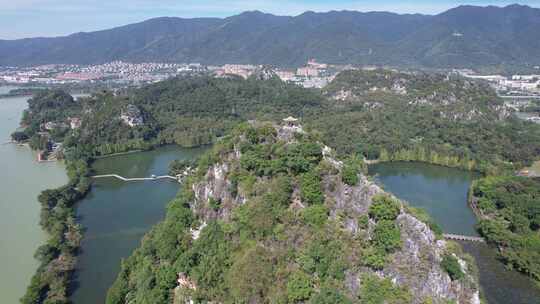 广东肇庆七星山5A景区星湖航拍