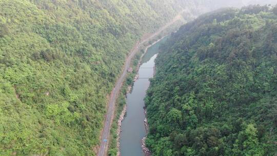 航拍自然风光大山河流