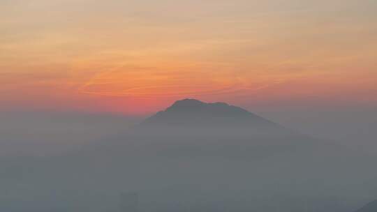 深圳盐田港区日落夕阳