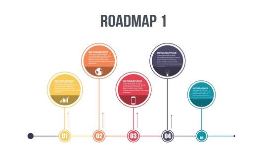 简单信息图表路线图会议展示AE模板