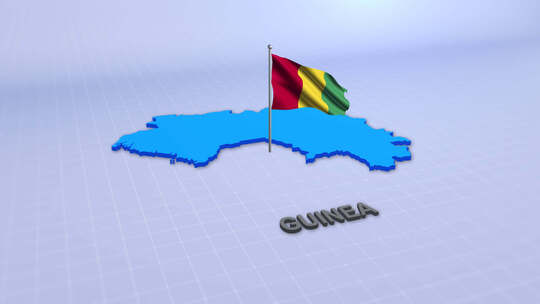 几内亚国旗地图