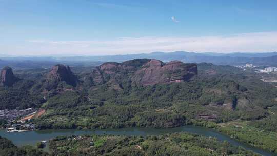 祖国大好河山广东丹霞山5A景区航拍