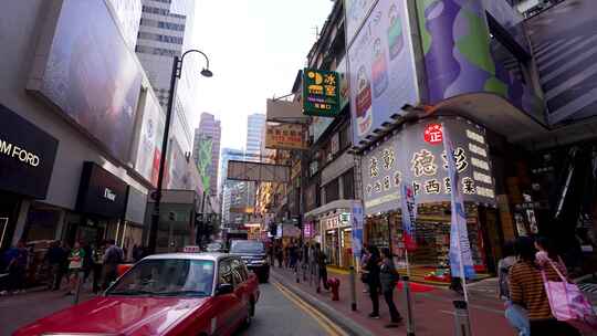 4K香港铜锣湾街市城市街景人文空镜合集