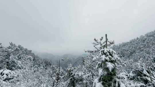 山林雪景自然风光