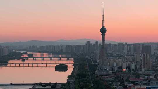 航拍洛阳城市风光