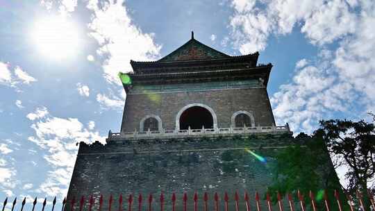 北京老城中轴线旅游景点鼓楼大街风情