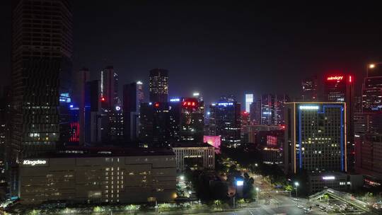 深圳南山区高新园日落夜景