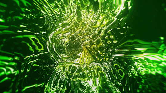 绿色液体波纹