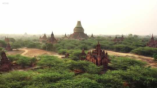 古建筑风景-航拍镜头慢慢往后拉