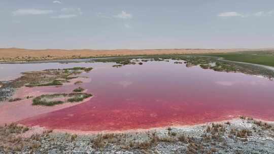 航拍中卫沙漠黄河腾格里沙漠穿越五湖乌兰湖