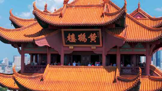 黄鹤楼航拍白天+晚上