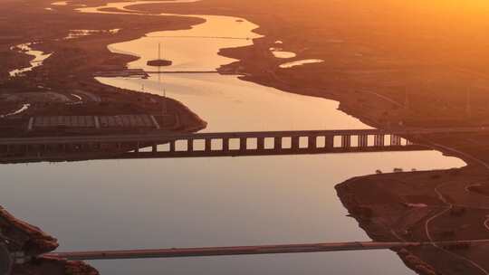 石家庄复兴大街滹沱河湿地城市初冬