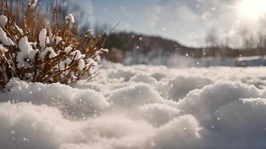 唯美下雪场景