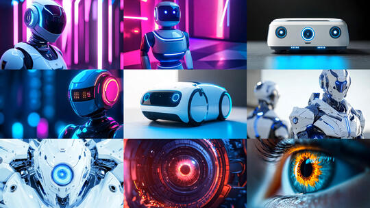 智能未来机器人感知系统2高清在线视频素材下载