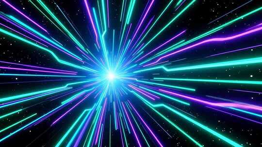 光速光线穿梭隧道穿梭科技光线科技4K