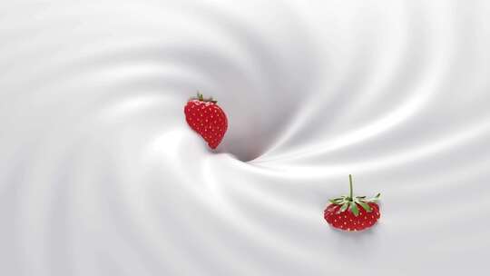草莓牛奶旋涡