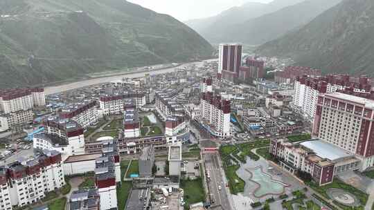 西藏那曲市比如县城市视频素材模板下载