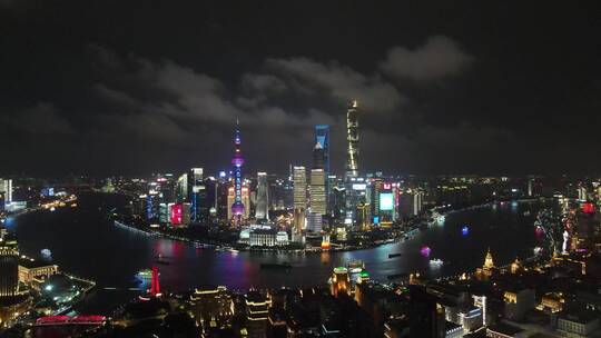 上海外滩全景4K航拍视频素材模板下载