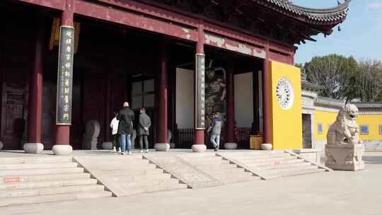 苏州重元寺寺庙 拜佛寺庙视频素材模板下载