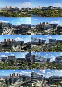 重庆科学城融媒体中心航拍合集高清在线视频素材下载