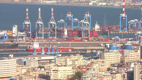以色列海法港视频素材模板下载