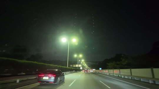 国庆沈海高速行车第一视角、夜晚高速公路