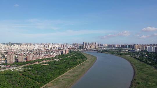 泉州市区航拍大景晋江河江滨经济丰泽鲤城视频素材模板下载