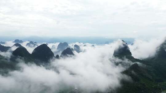 阳朔旅游遇龙河风光山水