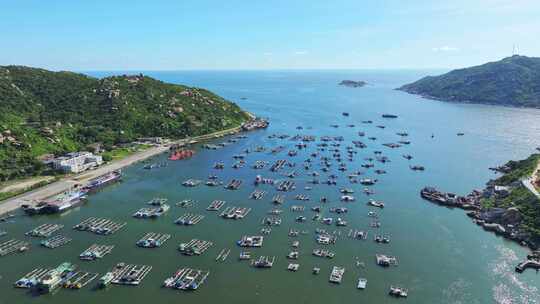 广东四大港之一江门上川岛沙堤渔港航拍