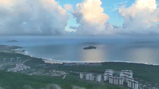 雨过天晴海边石梅湾加井岛